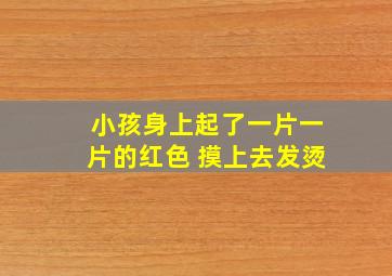 小孩身上起了一片一片的红色 摸上去发烫